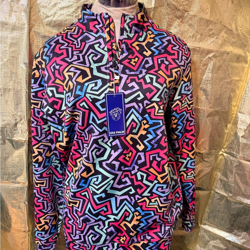 Women's Multicolor Geometric Top